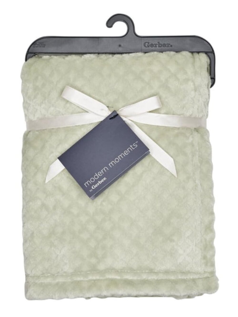 Gerber Sage Green Diamonds Plush Baby Blanket Modern Moments New With Tags